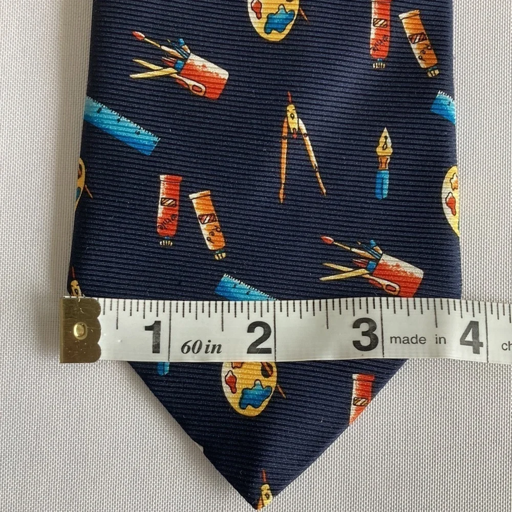 Charles Rose 100% Silk Tie Artist Geometric Designs - Fine Quality Neckwear